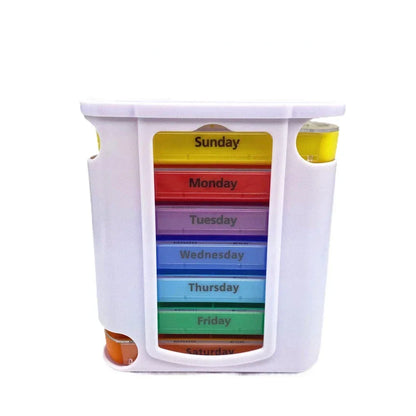 7 Days Medicine Medical Pill Box 28 Grids Weekly Pill Case Storage Box Travel Medicine Box Holder Tablet Organizer