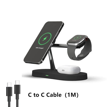 3 in 1 Wireless Charger Stand For iPhone 12 13 14 15 16 Fast Charging Station