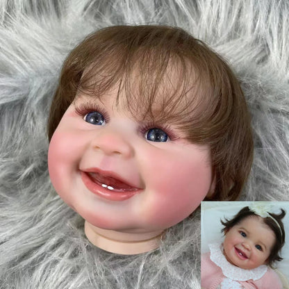 22 Inch Painted Reborn Doll Kit Juliana Adorable Girl With Hair Transplant High Quality Unfinished Doll Parts With Cloth Body