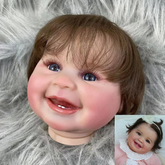 22 Inch Painted Reborn Doll Kit Juliana Adorable Girl With Hair Transplant High Quality Unfinished Doll Parts With Cloth Body