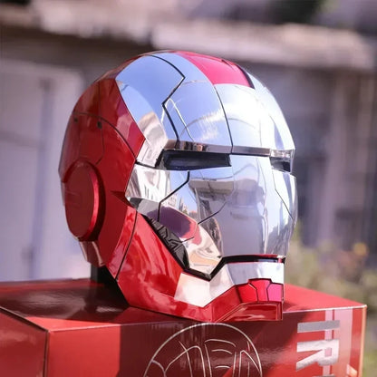 Marvel Avengers Iron Man Mk5 Helmet 1:1 Voice Control Mk50 Automatoc Cosplay With Led Light Electronic Close Ironman Helmet Gift