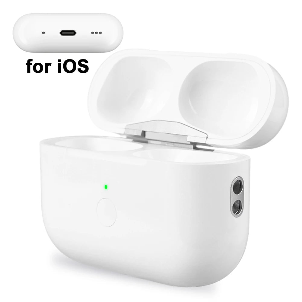 Wireless Charging Case 450mAh Replacement with Bluetooth-Compatible Pairing Sync Button for AirPods Pro 2nd & 1st Gen