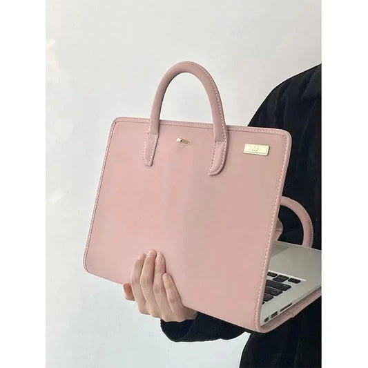 New Laptop Sleeve Pink Notebook Bag for Girls Protective Case with Handle Cute Computer Cover for 14/16 Inch Laptop  laptop case