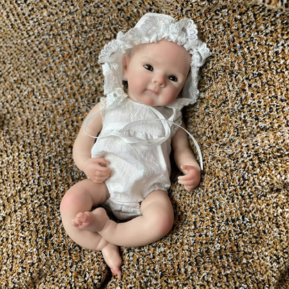 13Inch Cute Girl Bettie Reborn Dolls Open Mouth Whole Body Soft Solid Silicone Painted Reborn Baby Doll Toys Corpo De Silicone