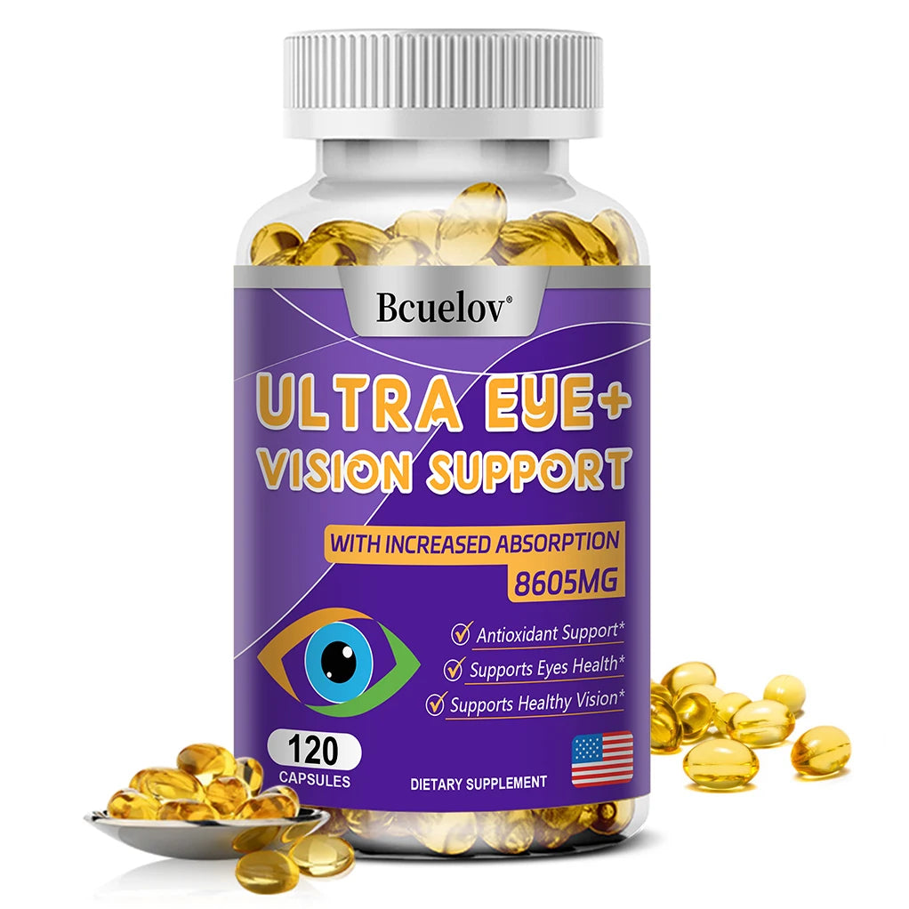 Advanced Eye Vitamin Supplement for Macular Health & Dry Eyes - Improve Eye Fatigue, Stress & Night Vision, Adults Men Women