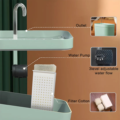 Auto Filter Recirculate Filtring for Cats Pet Water 1.5L Cat Drinker Bowl USB Electric Dispenser Mute Cat Water Fountain