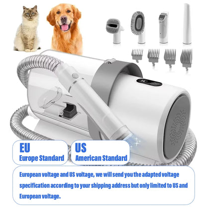 Dog Grooming Kit for Pet Include 4 Hair Clipper Combs 2.5L Vacuum Cleaner and 5 Pet Grooming Tools for Shedding - Merit Sell