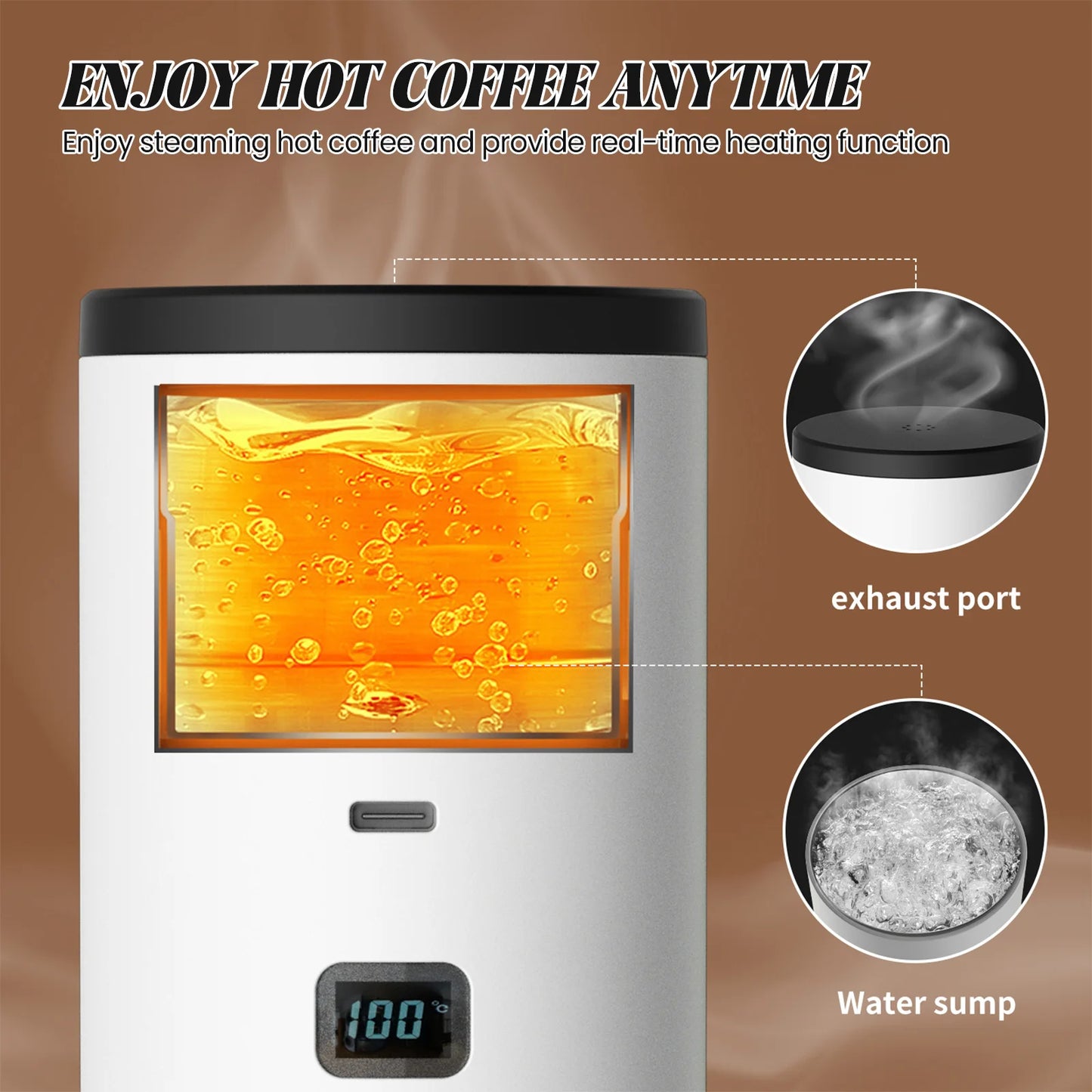 Portable 3 in 1 USB Coffee Maker 20Bar Espresso Machine Fast Heating for Travel Car Home