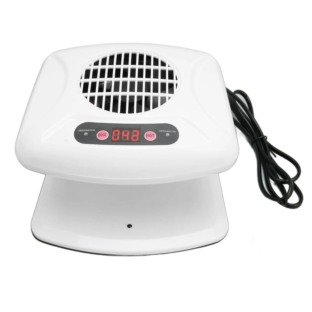 Nail Fan Blow Dryer Single Hand Nail Air Dryer Warm Cool Wind Automatic Sensor Nail Fan Blow Dryer for Home Salon White
