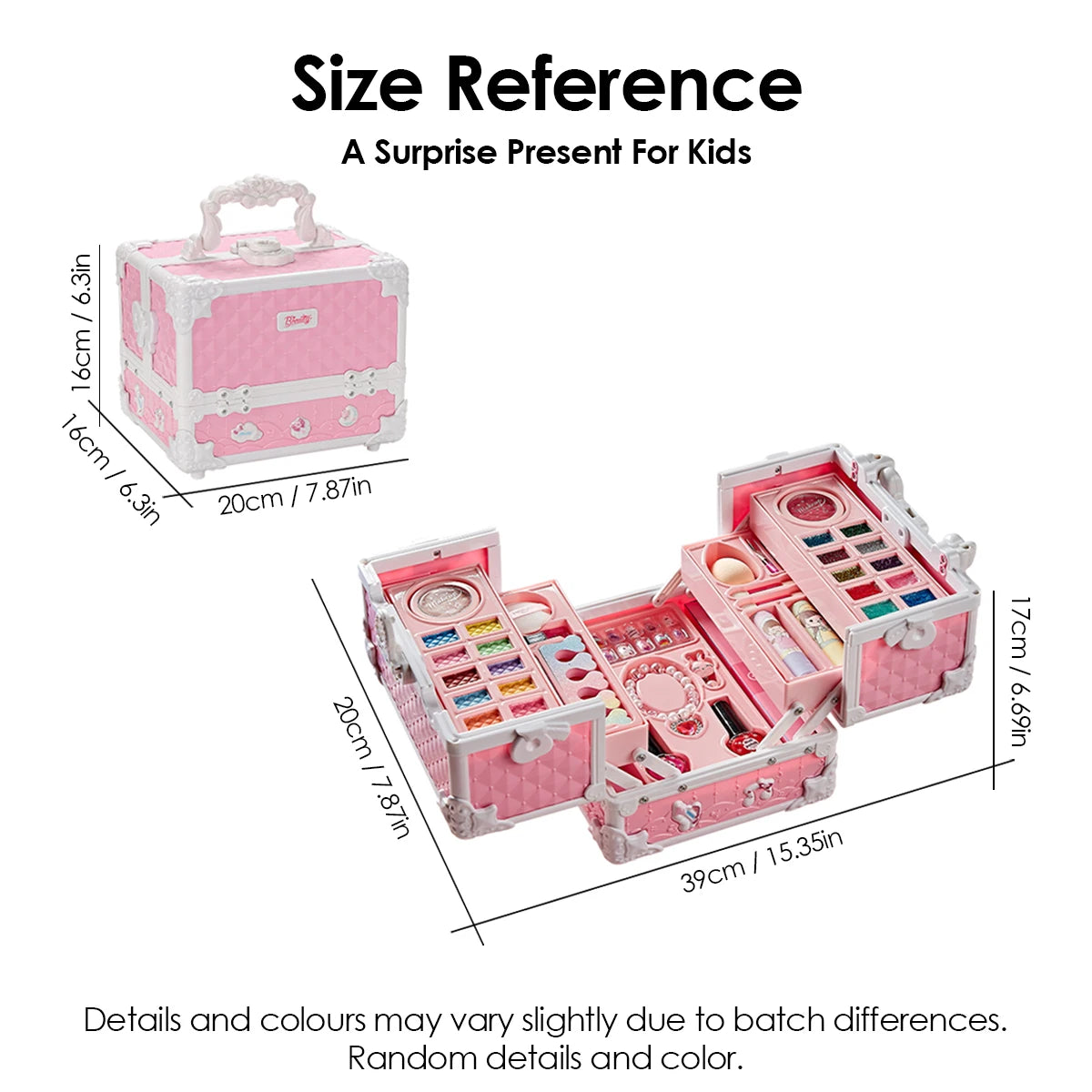 Kids Makeup Kit for Girls Princess Real Washable Pretend Play Cosmetic Set Toys with Mirror Non-Toxic & Safe Birthday Gifts - Merit Sell