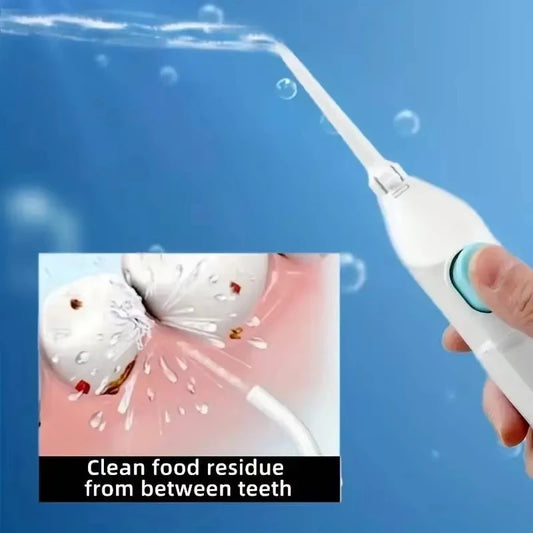 2025 Household High Pressure Oral Irrigator Portable Teeth Clean Water Dental Floss Manual High Pressure Water Toothpick 2024