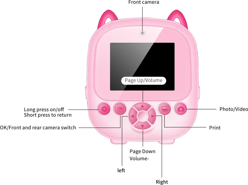 S5 Children HD Digital Camera Thermal Print Camera Photo Printing Camera HD Video For Kids Gift - Merit Sell