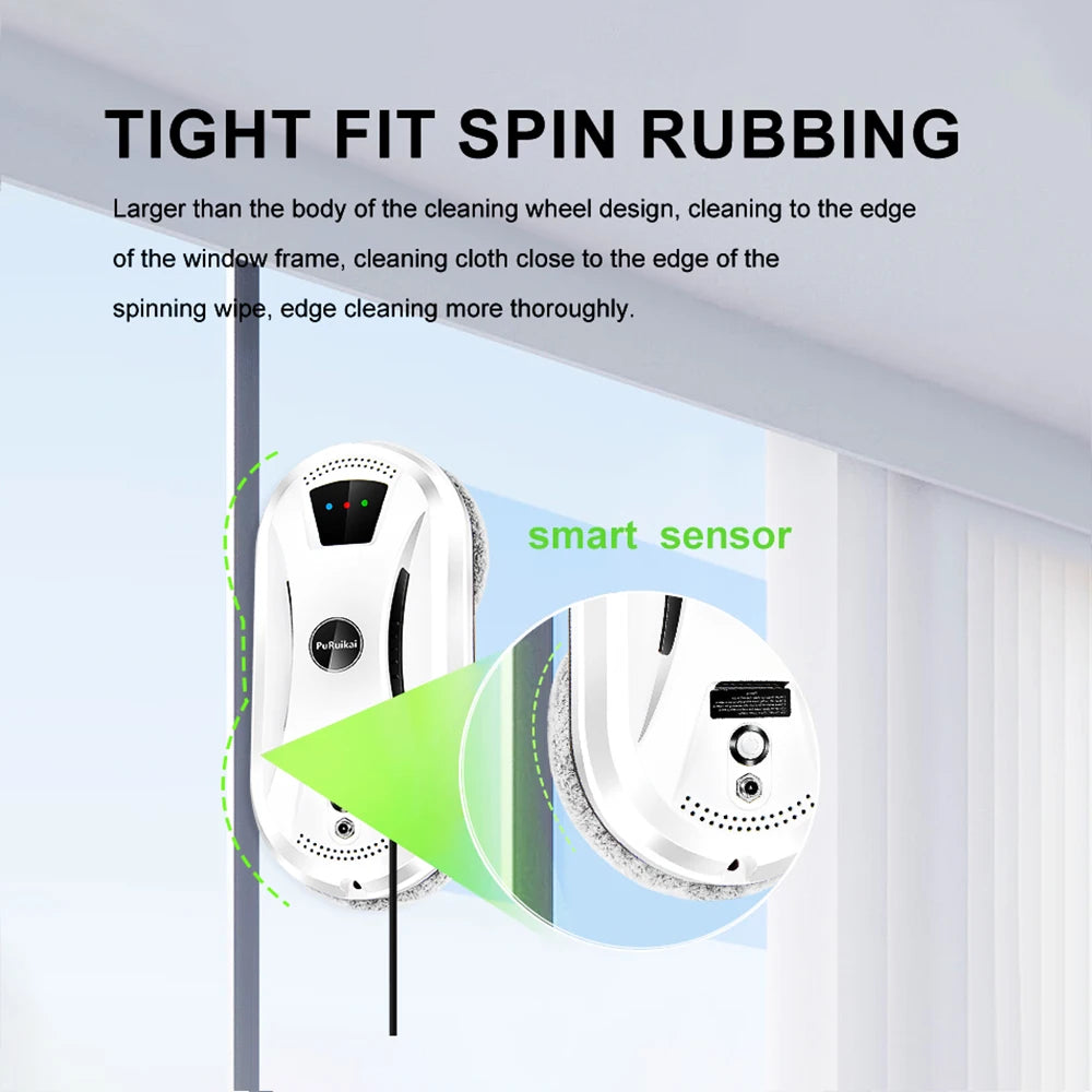 PuRuiKai Ultra thin Robot vacuum cleaner window cleaning robot window electric glass limpiacristales remote control for home - Merit Sell