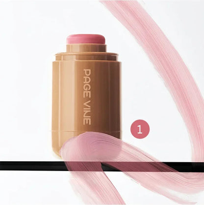 New2025 Blush Stick Cream PAGE VINE Pocket Lip Cheek Pocket Rouge Highlights to Brighten Natural Hydrating Korea Pink Cosmetics