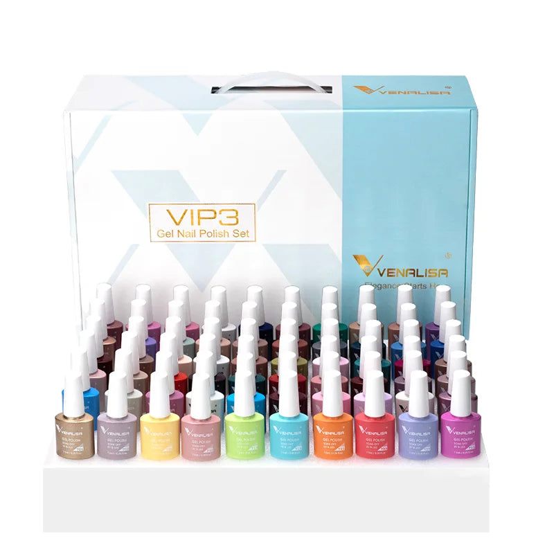 New Fashion Color Venalisa UV LED Nail Gel Polish Kit Vernish Color Gel Polish Nail Art Design Whole Set Nail Gel Learner Kit