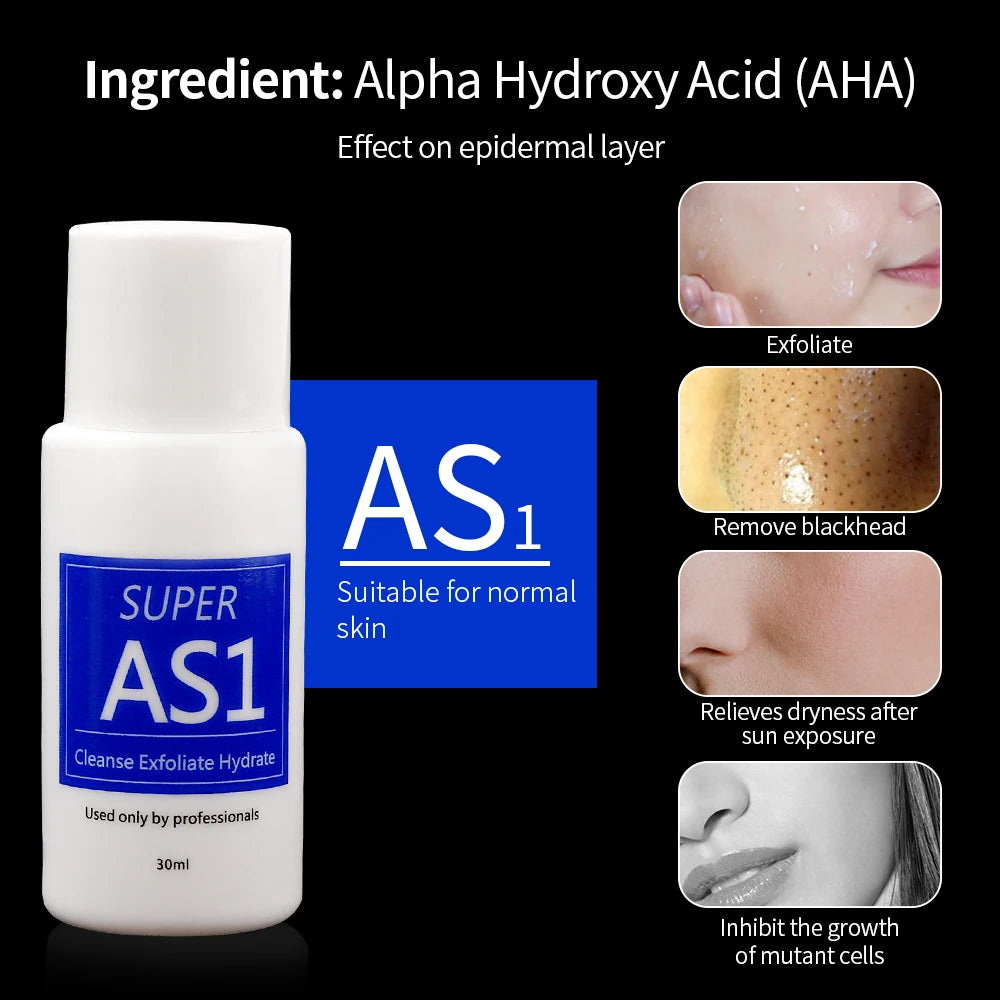 Facial Skincare Solution Face Serum AS1 SA2 AO3 Aqua Peel Solution For Facial Machine Skin Deep Cleaning Serums