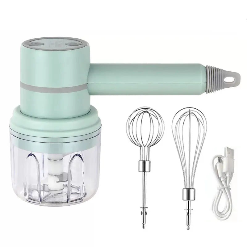 Wireless Portable Electric Food Mixer Hand Blender 3 Speeds High Power Dough Blender Egg Beater Baking Hand Mixer Kitchen Tools - Merit Sell