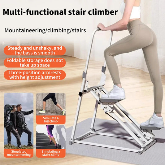 Multi-Functional Home Stepper Machine 3 Adjustable Slope Incline Levels Max 150KG Load Battery-Free Manual Fitness Equipment