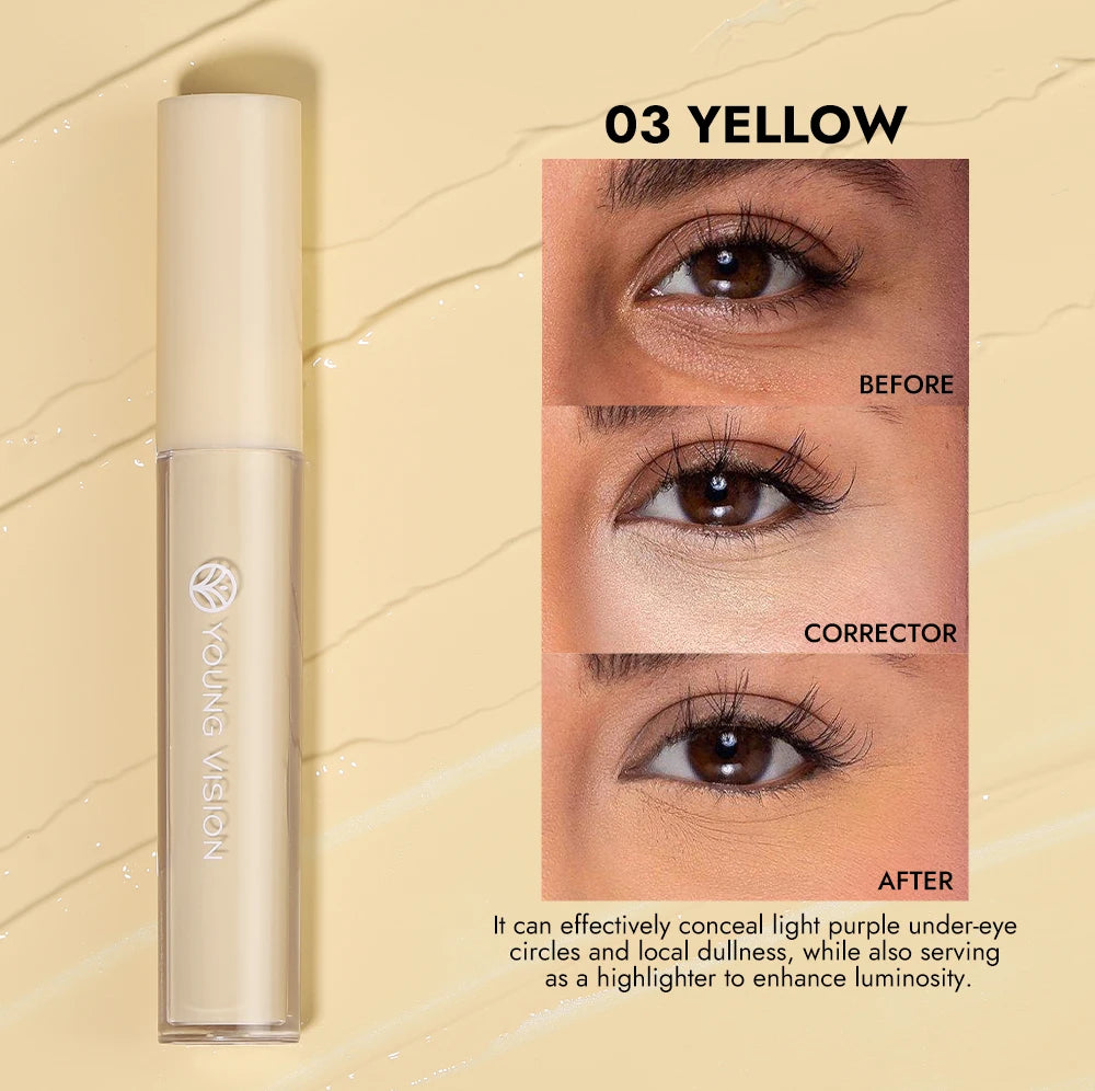 Yellow Orange Liquid Concealer Foundation Primer Base Facial Repair Dark Circles Corrector Skin Tone Purple Brighten Concealer