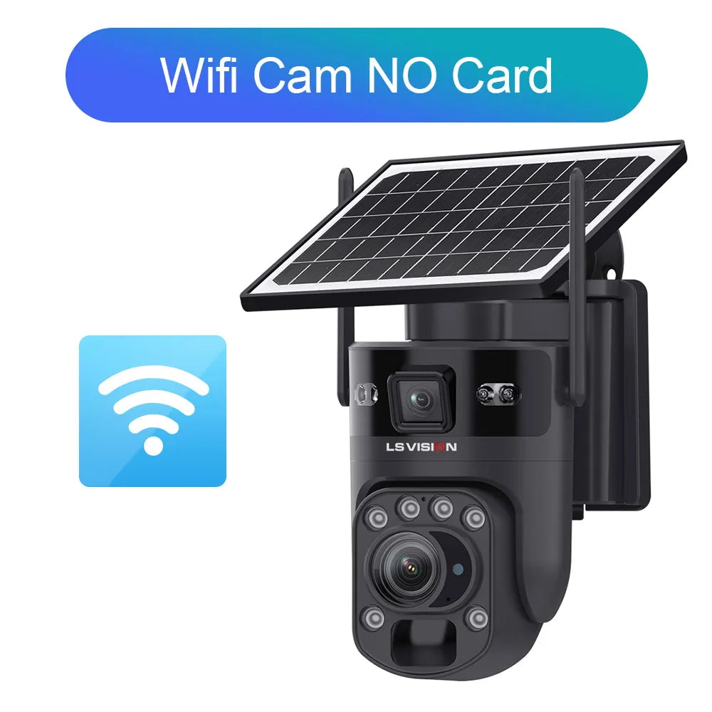 Ubox Camera 12MP 4G Solar Camera Dual Screens Dual Lens 60X Zoom WiFi Surveillance Cameras PTZ PIR Detection Auto Tracking Ubox