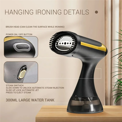 Handheld Garment Steamer Fast-Heat Ironing Machine Portable Fabric Steamer Forhome Use EU Plugb64b