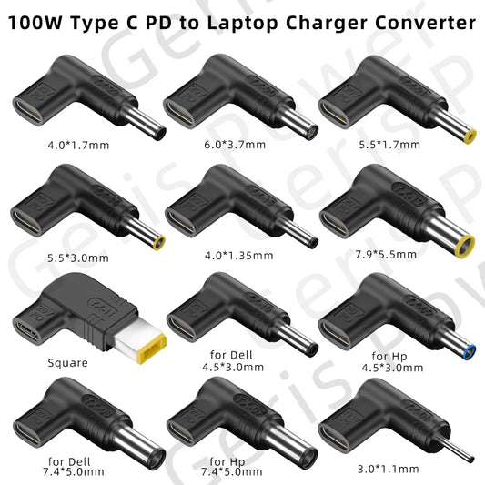 100W USB Type C PD Laptop Power Bank to Laptop Charger Converter for Asus Lenovo Hp Dell Samsung Dc Power Adapter Connector