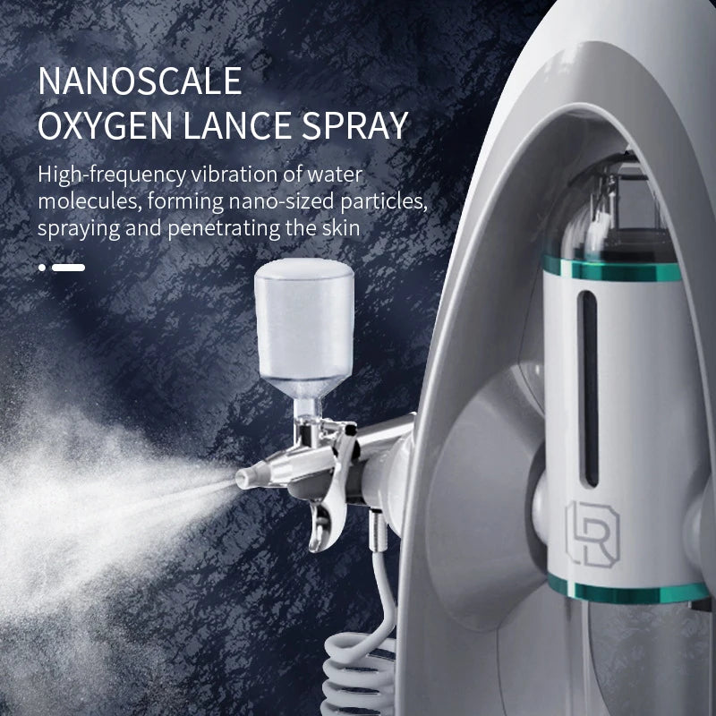 Water Oxygen Jet Machine Cold Hammer Suction Blackhead Facial Moisturizing Spray Injection SPA Micro Bubble Cleansing Instrument
