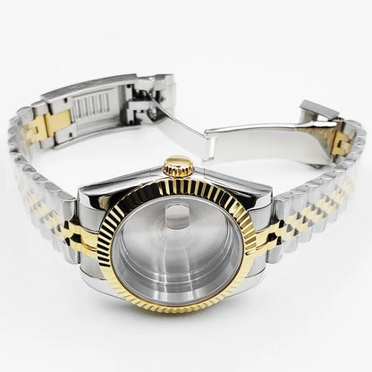 Gold 36mm 39mm Watch Case Stainless Steel Sapphire Glass For NH35 NH36 ETA2824 2836 Miyota8215 8205 821A PT5000 ST2130 Movement