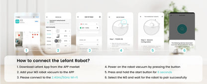 LEFANT Robot Vacuum Cleaner with Mapping, 12000Pa Suction, Emptying Station, Automatic Washing and Drying, DTOF Laser