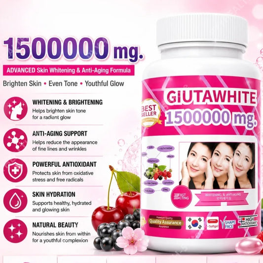 Beauty Nutrition Softgel Capsules with Glutathione Vitamin C Collagen Hyaluronic Acid Zinc Biotin Antioxidant Support 100 Count