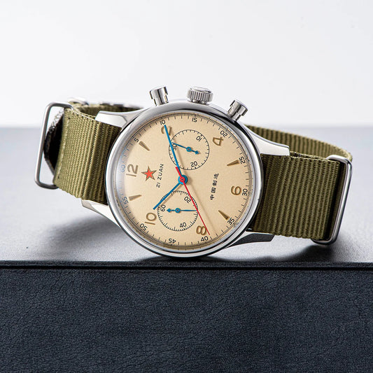 China 1963 Polit Chronograph Watch 40mm Aviation for Men Original ST1901 Movement Gooseneck Mechanical Sapphire 38 Reloj Homber