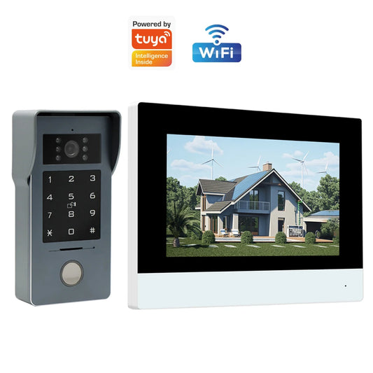 Wifi 1080P Video Intercom Video Doorbell Color Touch Screen Camera Access Control Security IP Villa RFID Support Tuya App - Merit Sell