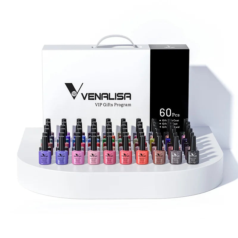 New Fashion Color Venalisa UV LED Nail Gel Polish Kit Vernish Color Gel Polish Nail Art Design Whole Set Nail Gel Learner Kit