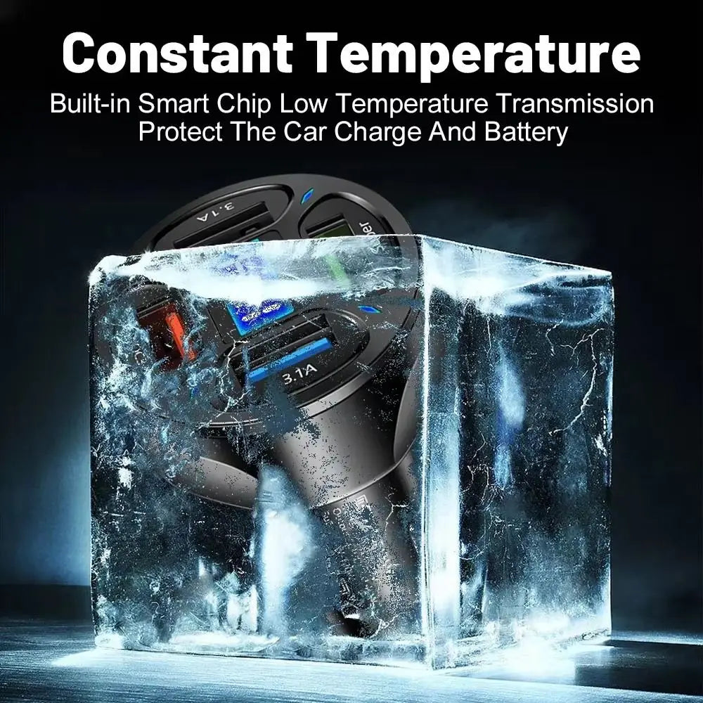 Dual USB Output Mobile Phone Car Charger Type C Universal 6 Ports Car Chargers Mini Fast Charging Car Charger Adapter