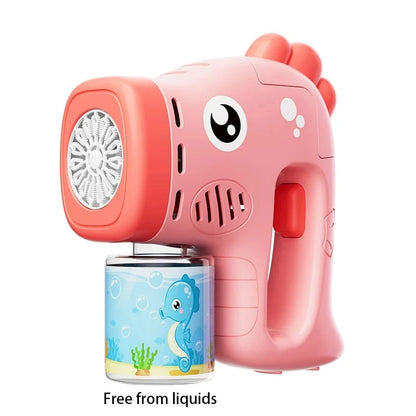 2025 Unicorn Electric Bubble Gun Kids Toy Bubbles Machine Automatic Soap Blower with Light Outdoor Party Games Children Gift Toy