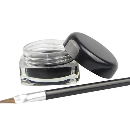 1PC Waterproof Gel Eyeliner Mini Eyeliner Gel Cream With Brush Makeup Cosmetic Black Waterproof Eye Liner Pen