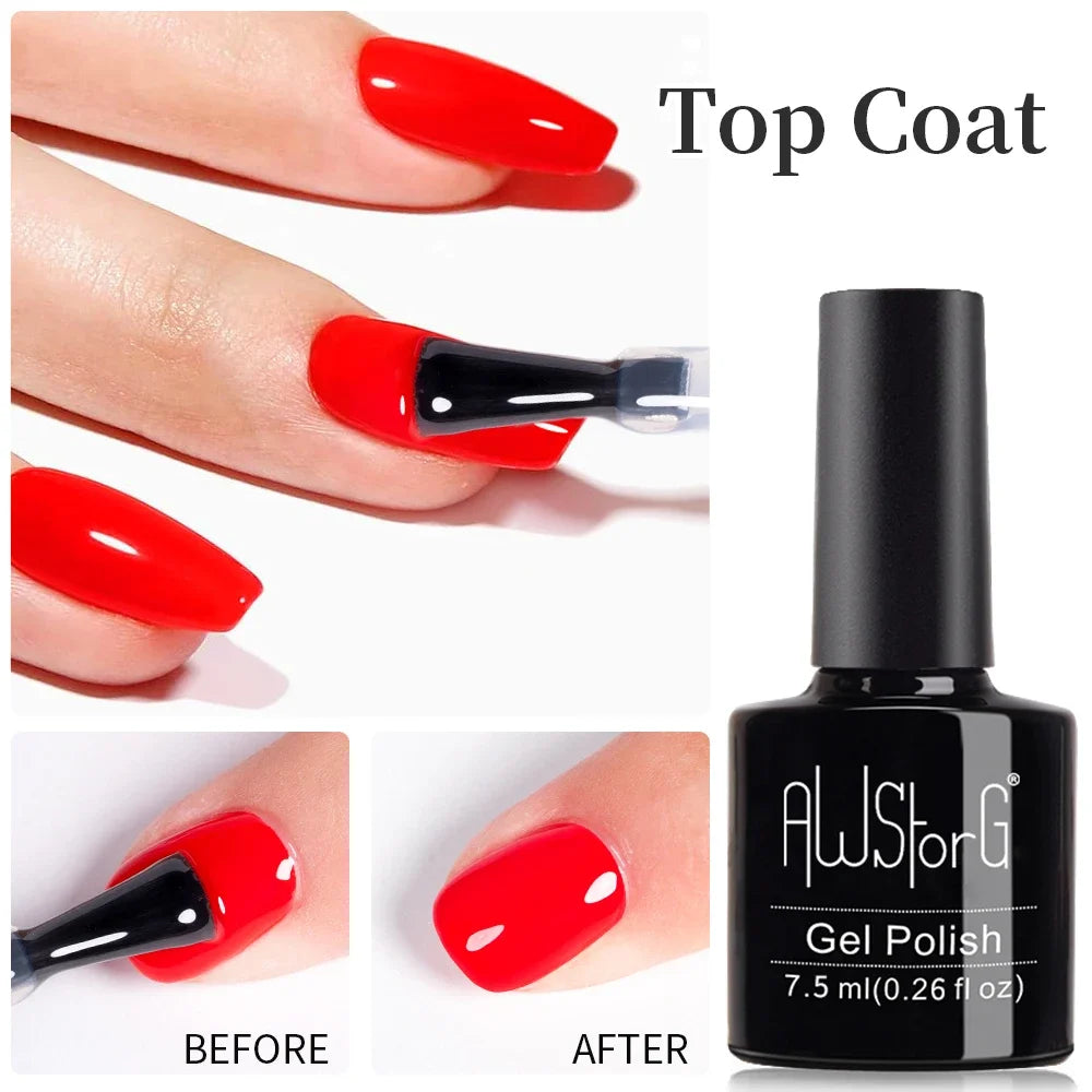 AWStorG 15ML Fiber Builder Nail Gel In A Bottle UV Semi Permanent Clear Pink Nail Strengthener Extension Construction Gel
