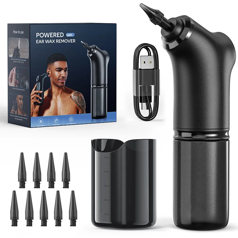 Electric Ear Cleaner Ear Wax Removal System Water Powered USB Safe Effective Ear Irrigation Flusher for Adults Kids