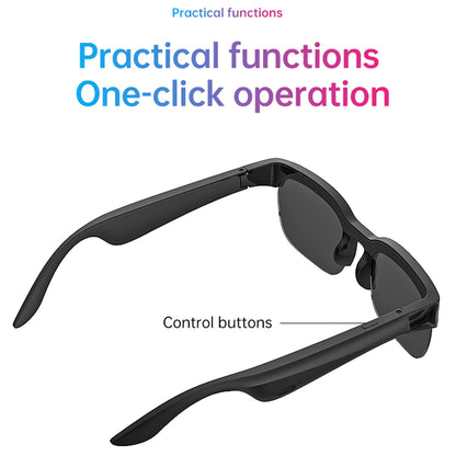Smart Glasses AI Translator Hands-Free Music & Calls BT Sunglasses UV Protection Outdoor Sports Headphones for Men & Women