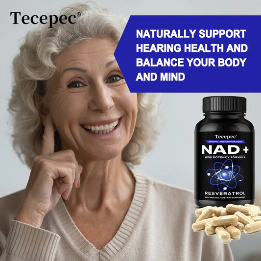 NAD+ Supplements with Resveratrol,Anti-aging and Cellular Health, Strengthens Immune System