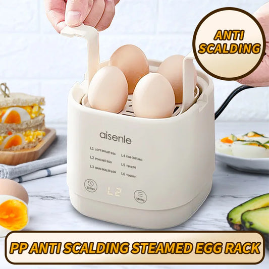 6 Eggs Boiler Steamer Multi Function Rapid Electric Egg Cooker Auto-Off Generic Omelette Cooking Tools Kitchen Utensil Breakfast
