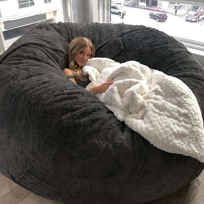 7ft Giant Bean Bag Sofa Living Room Chair with Soft Protective Cover, Unfilled