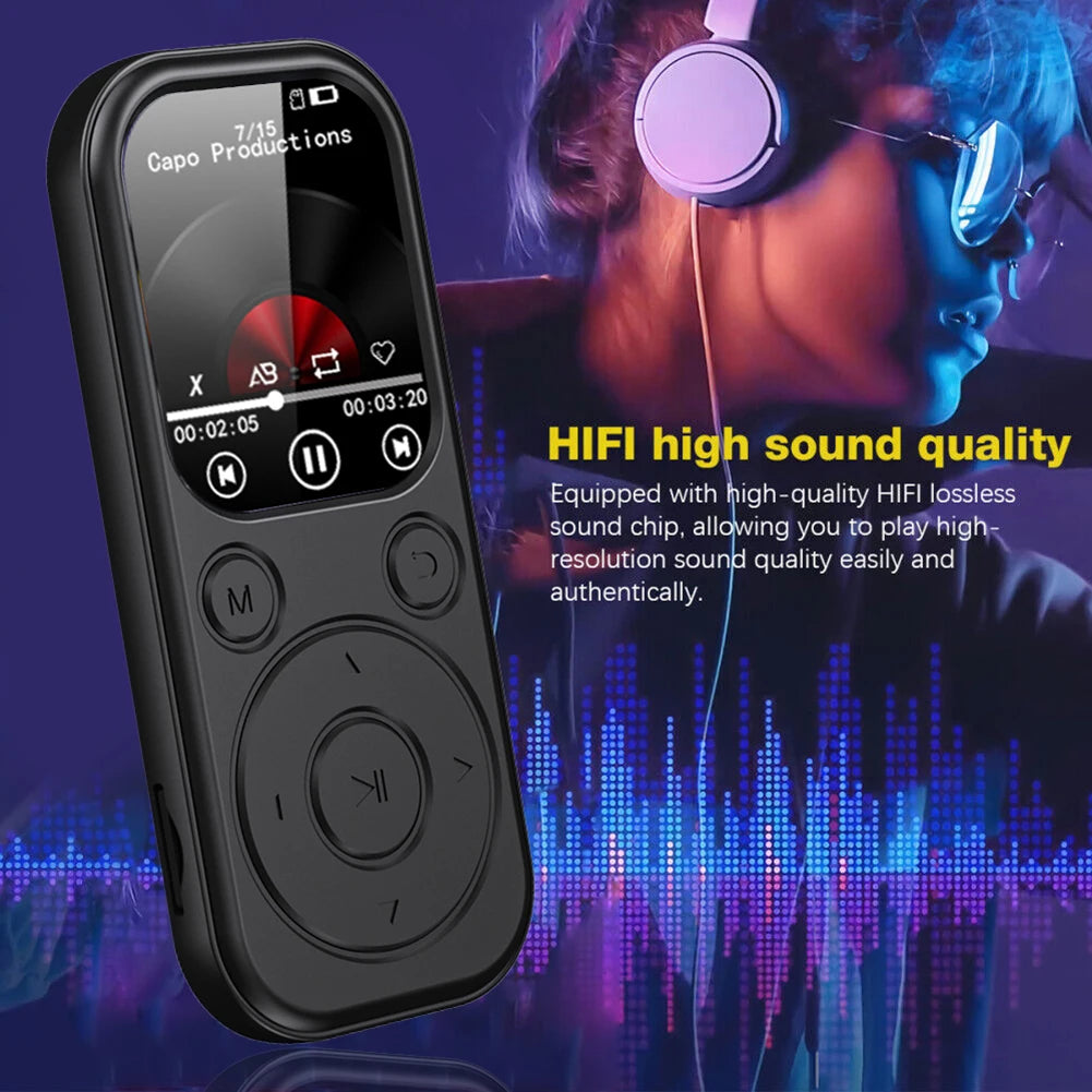 MP3 MP4 Player HiFi Lossless Music Player 2.01 Inch IPS Screen Bluetooth 5.4 Portable MP3 Player FM E-book Recorder