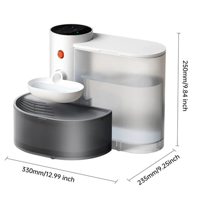 Smart Pet Water Fountain 3L/100oz Automatic Cat Water Fountain No Filter Pet Drinking Dispenser for Cats and Small Dogs