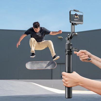 C17 Tripod 360°Auto-Rotation AI Tracking Remote Control Bluetooth Shooting Quadrapod Selfie Stick Stabilizer Optional Fill Light