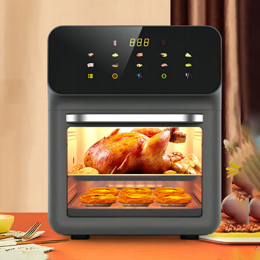 12L Large Capacity Electric Air Fryers Oil-free Automatic Household Kitchen 360°Baking Convection Oven Deep Fryer without Oil
