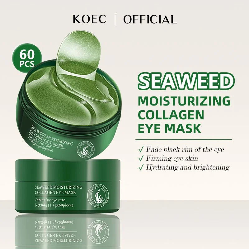 60pcs Seaweed Gold Collagen Eye Mask Anti Dark Circles Eyes Bags Moisturizing Anti-Wrinkles Eye Patches Eyes Skin Care Products