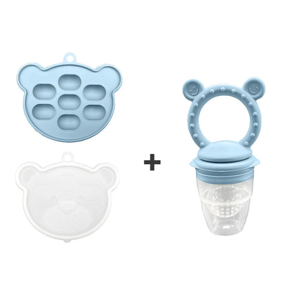 Baby Koala Fruit Feeder Set Food Supplement Feeder BPA Free Silicone Nursing Feeding Freezer Tray Tableware Fresh Food Feeder