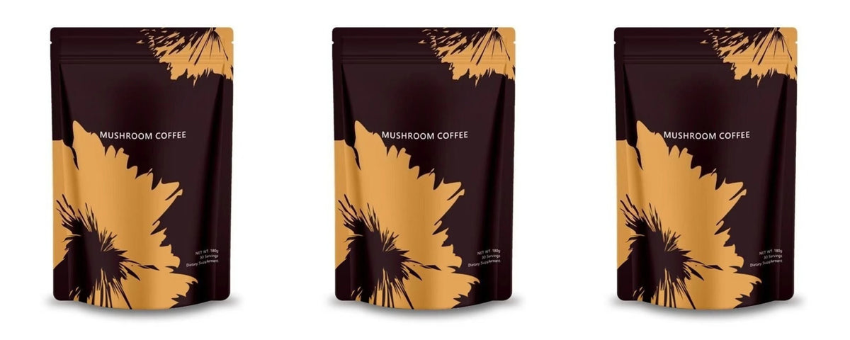 Mushroom Coffee Powder with Lion's Mane Reishi Cordyceps Blend Organic Instant Coffee for Focus Stamina Calm Energy 30 Servings