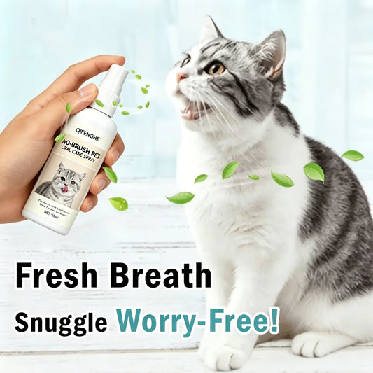 NO-BRUSH PET ORAL CARE SPRAY,  Fresh Breath for Cats & Dogs, Daily Oral Hygiene Cleaner for All Breeds - Merit Sell
